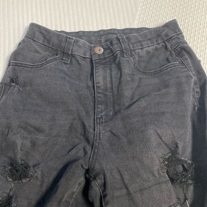 Patched holes jeans